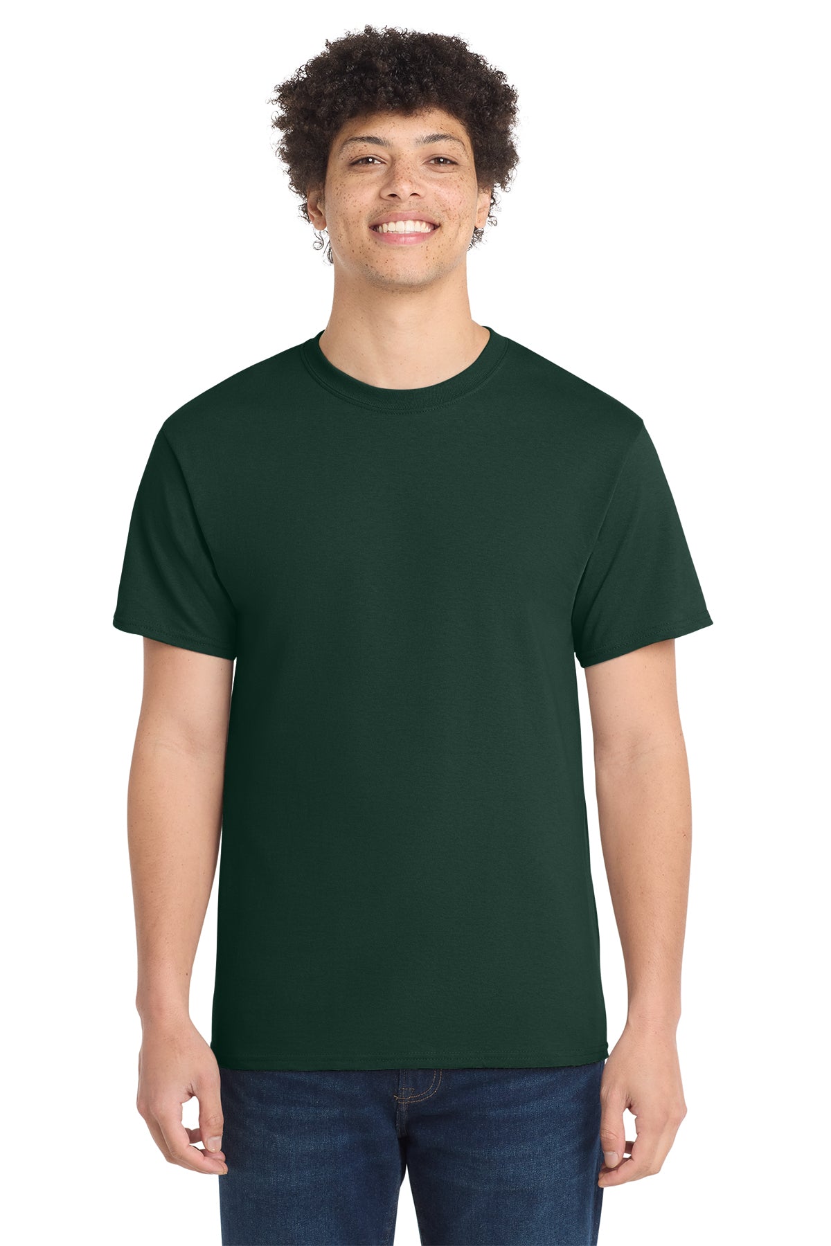 Port & Co Core Cotton Tee - Dark Green