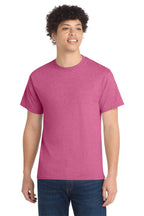 Port & Co Core Cotton Tee - Heather Sangria