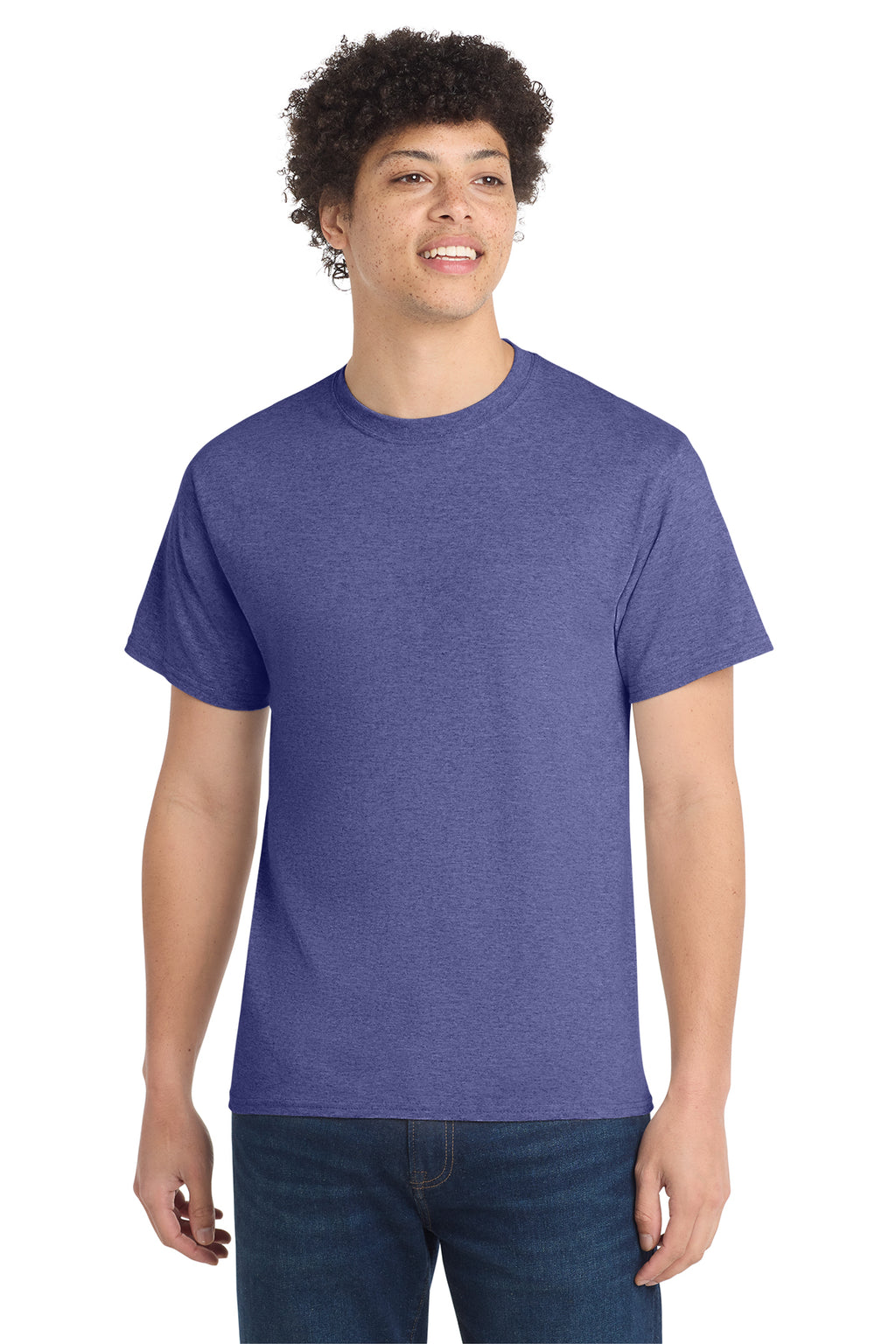 Port & Co Core Cotton Tee - Heather Purple