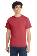 Port & Co Core Cotton Tee - Heather Red