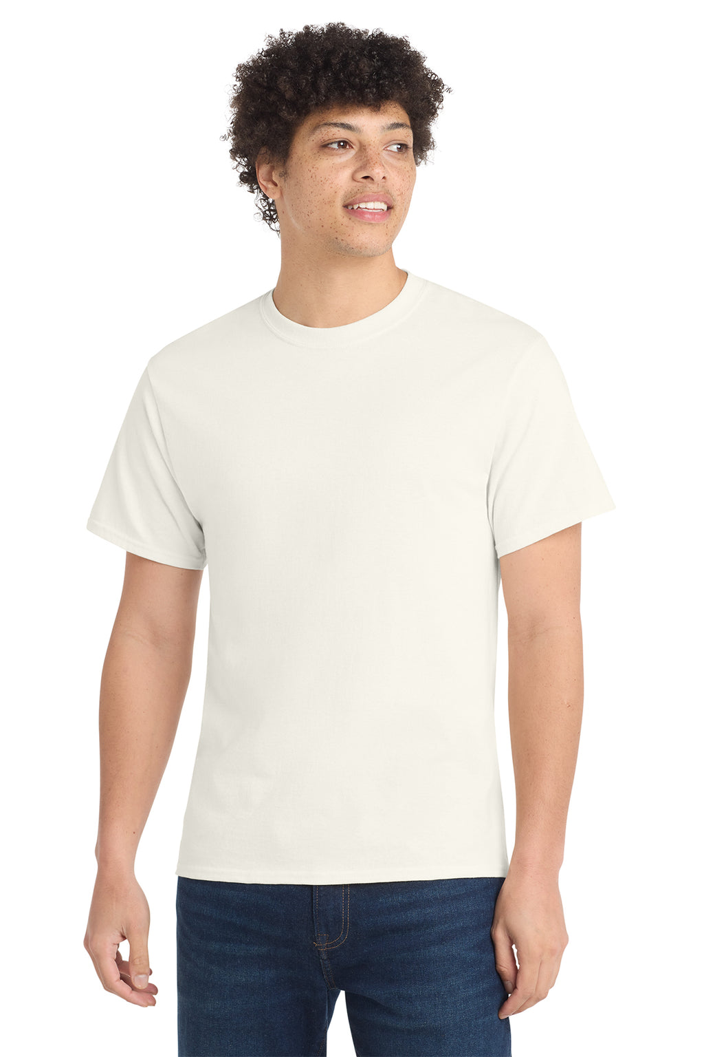 Port & Co Core Cotton Tee - Ivory