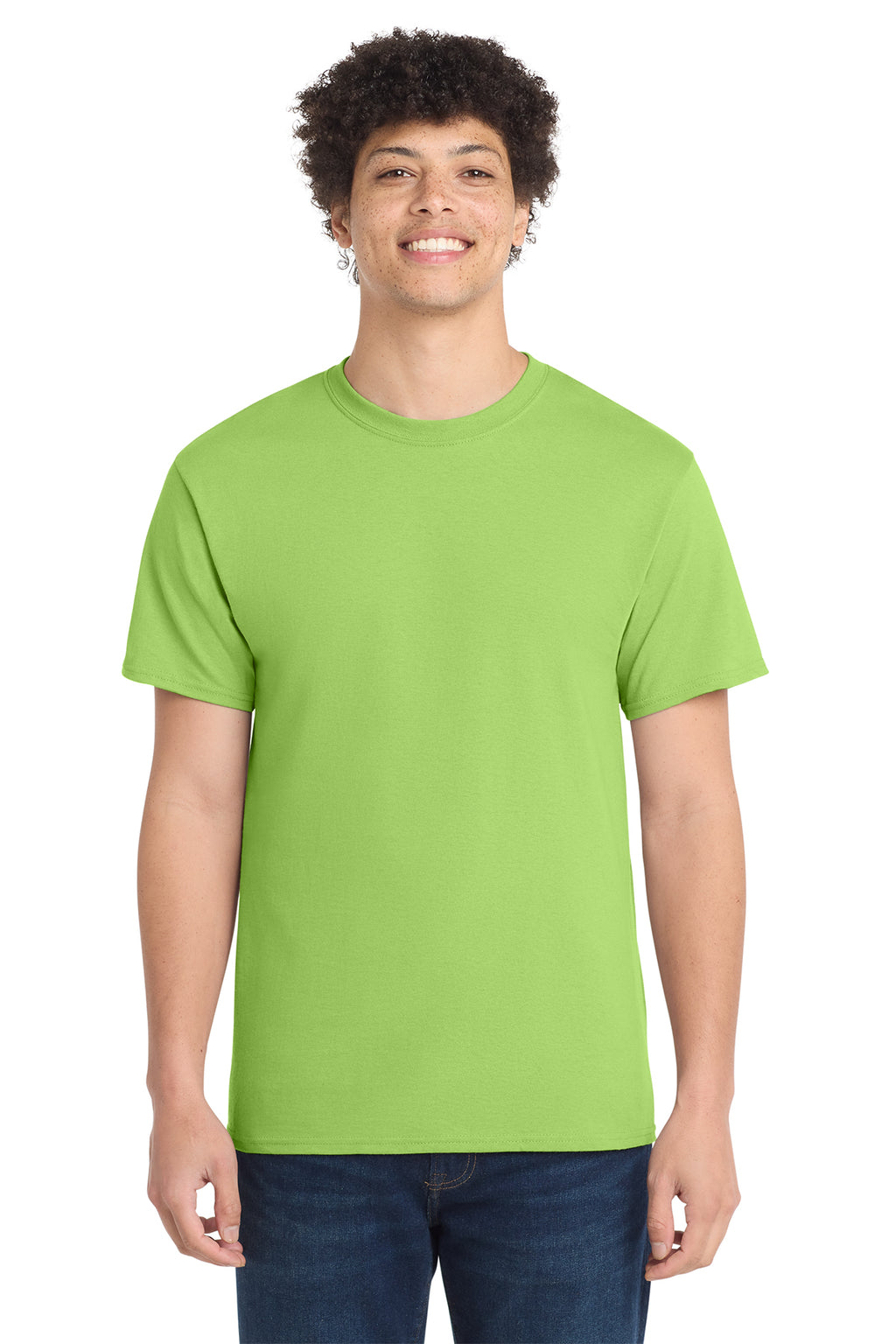 Port & Co Core Cotton Tee - Lime