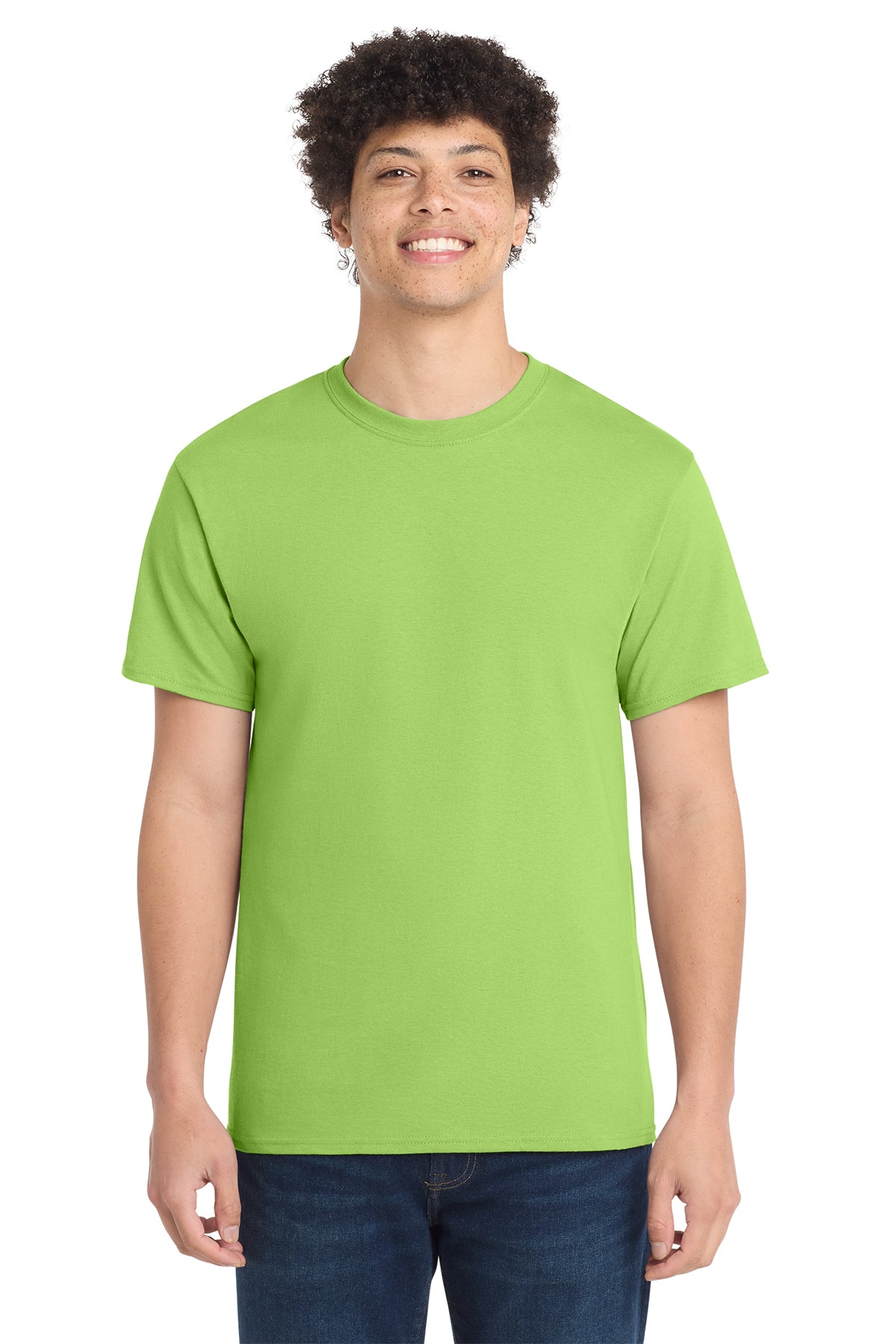 Port & Co Core Cotton Tee - Lime