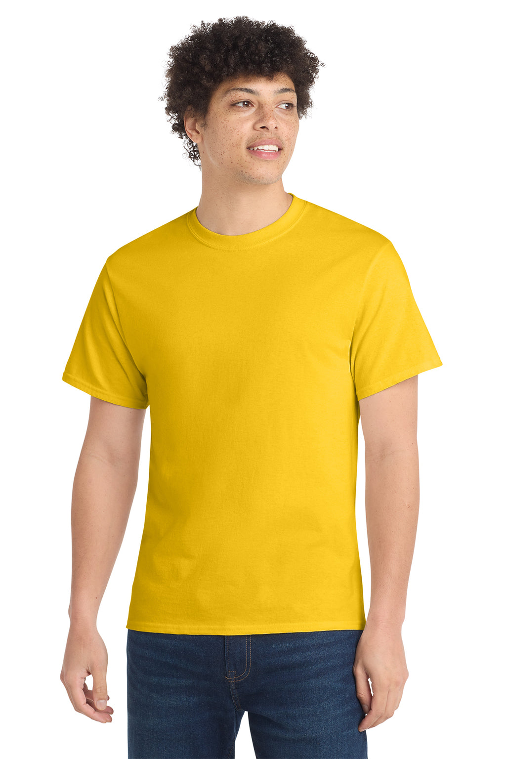 Port & Co Core Cotton Tee - Lemon Yellow