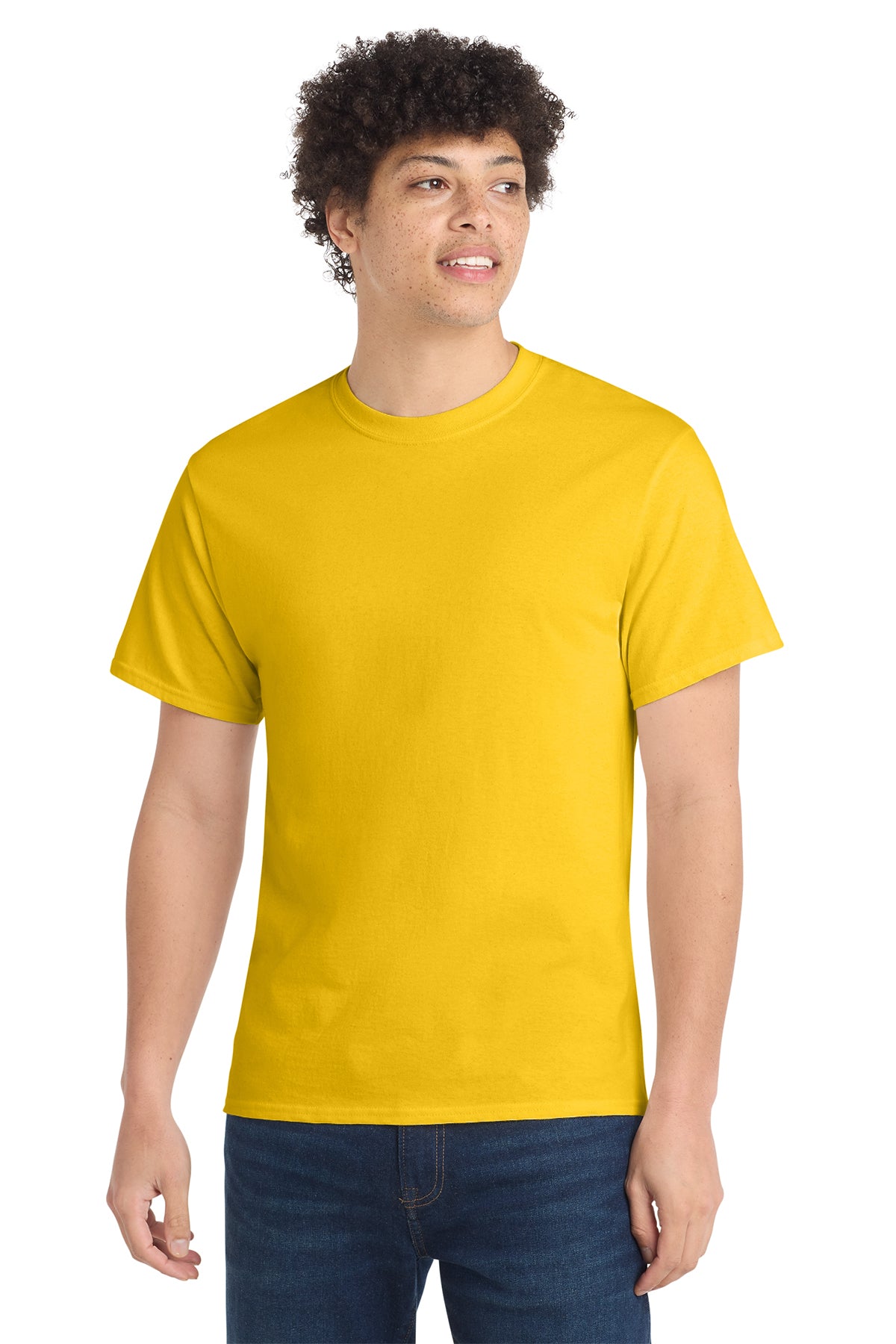 Port & Co Core Cotton Tee - Lemon Yellow