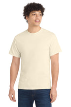 Port & Co Core Cotton Tee - Natural