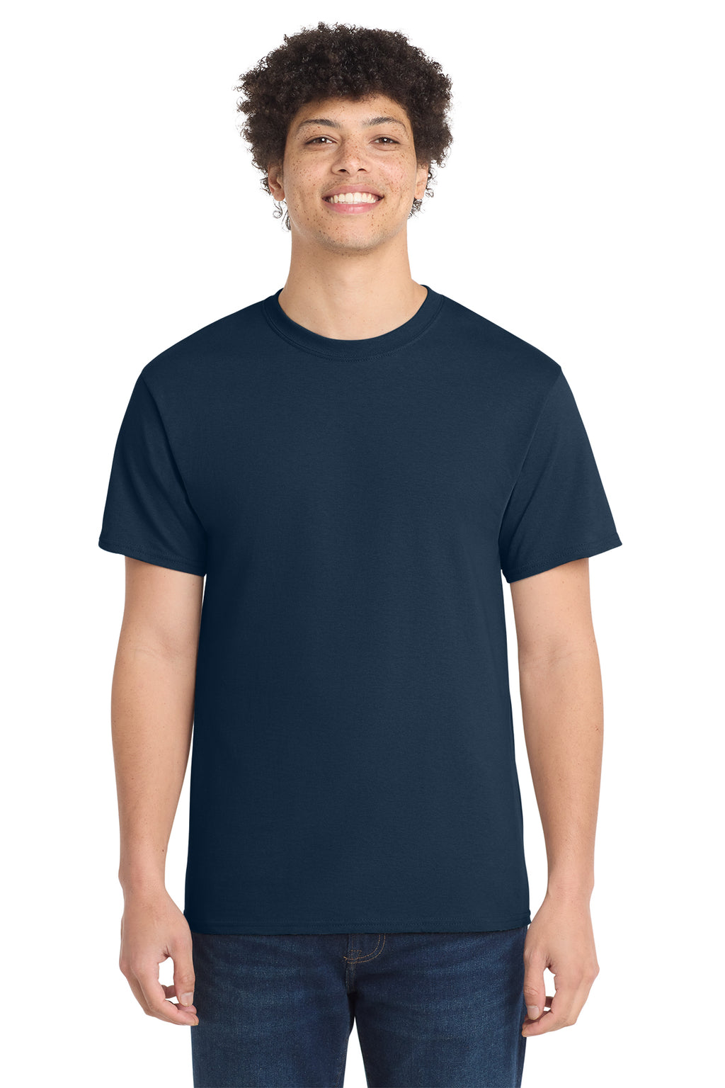 Port & Co Core Cotton Tee - Navy