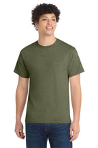 Port & Co Core Cotton Tee - Olive Drab Green Heather