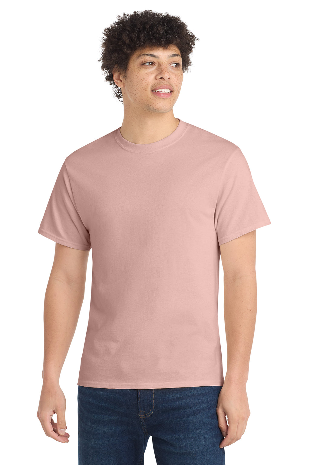 Port & Co Core Cotton Tee - Pale Blush