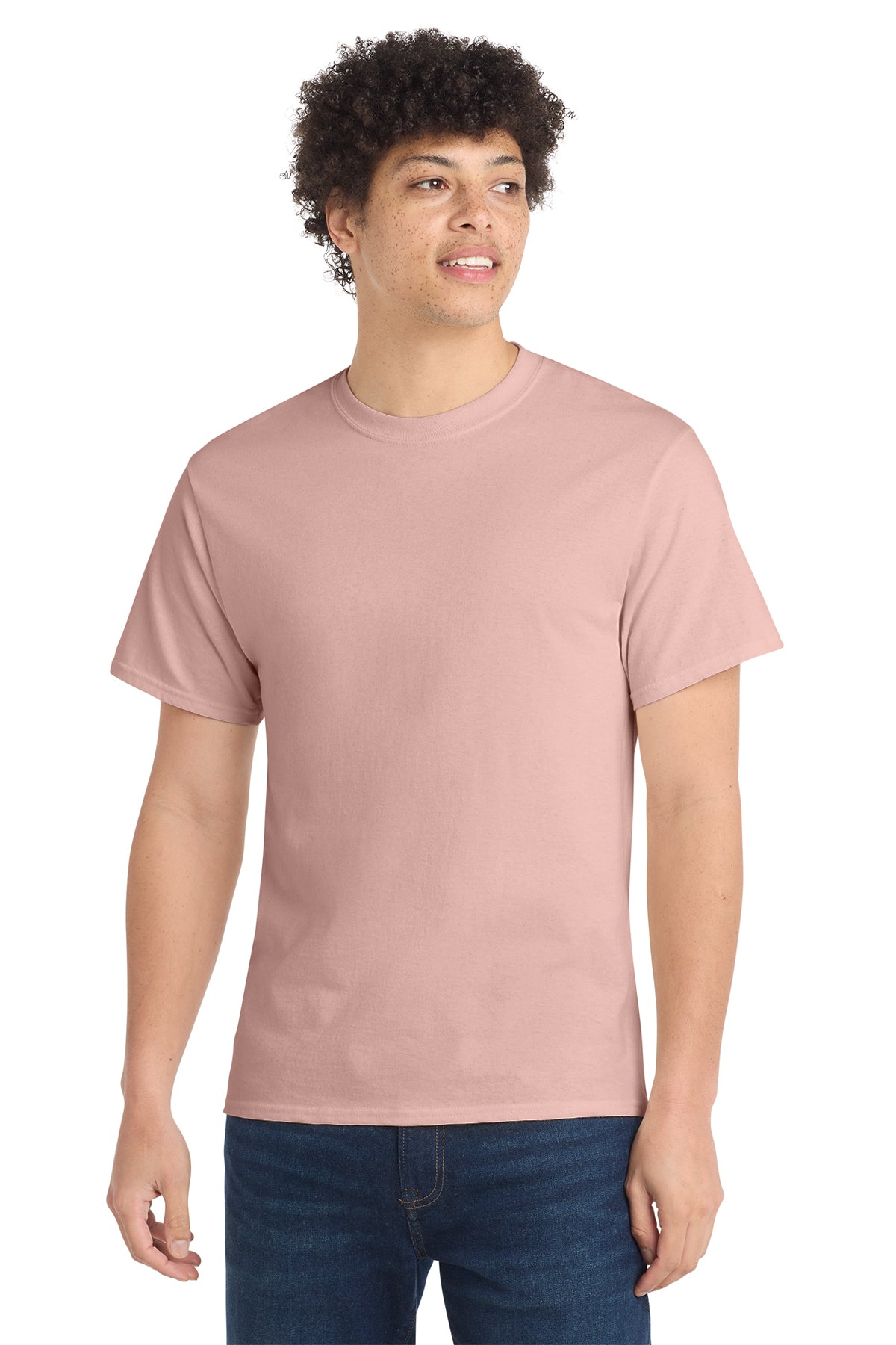 Port & Co Core Cotton Tee - Pale Blush