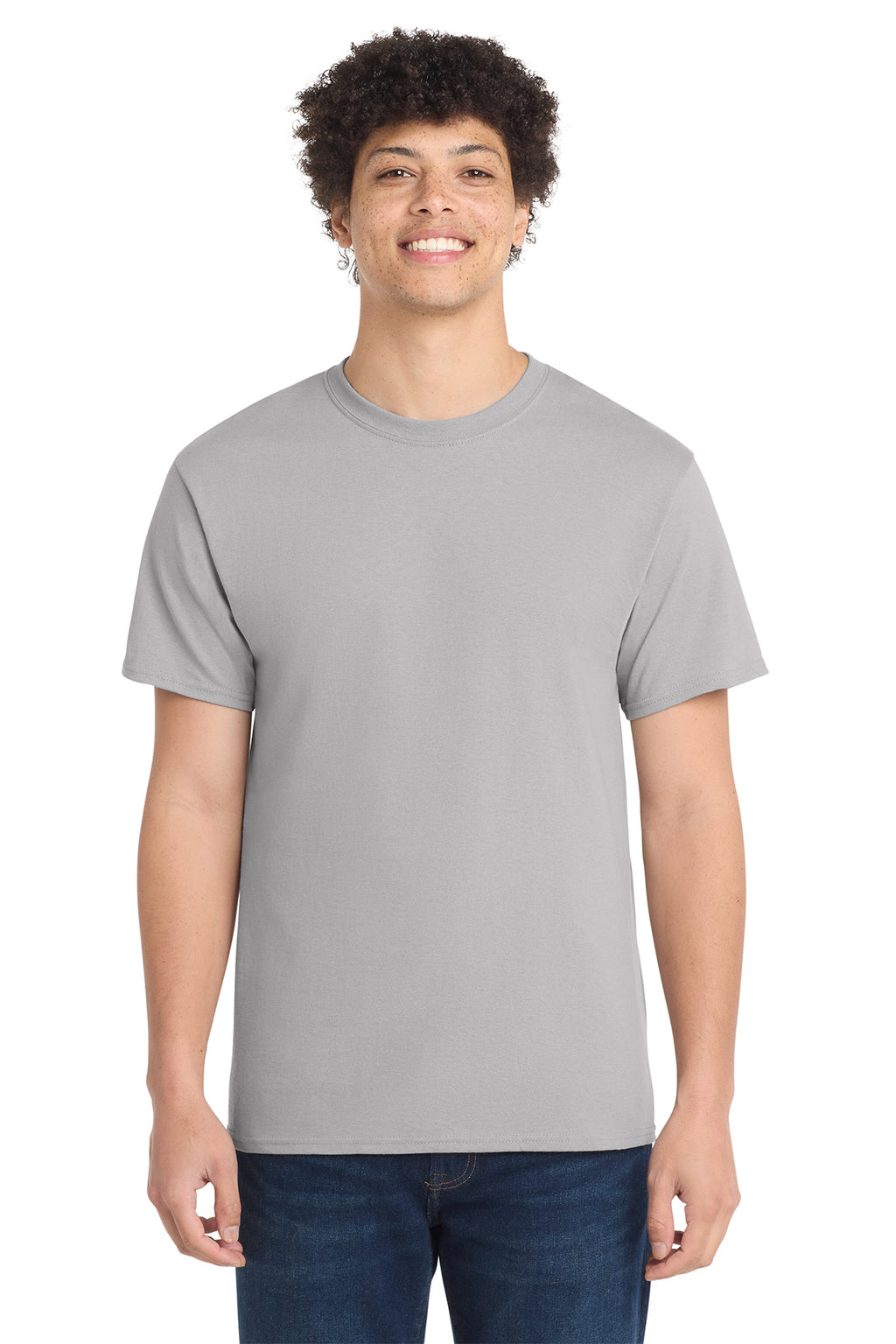 Port & Co Core Cotton Tee - Silver