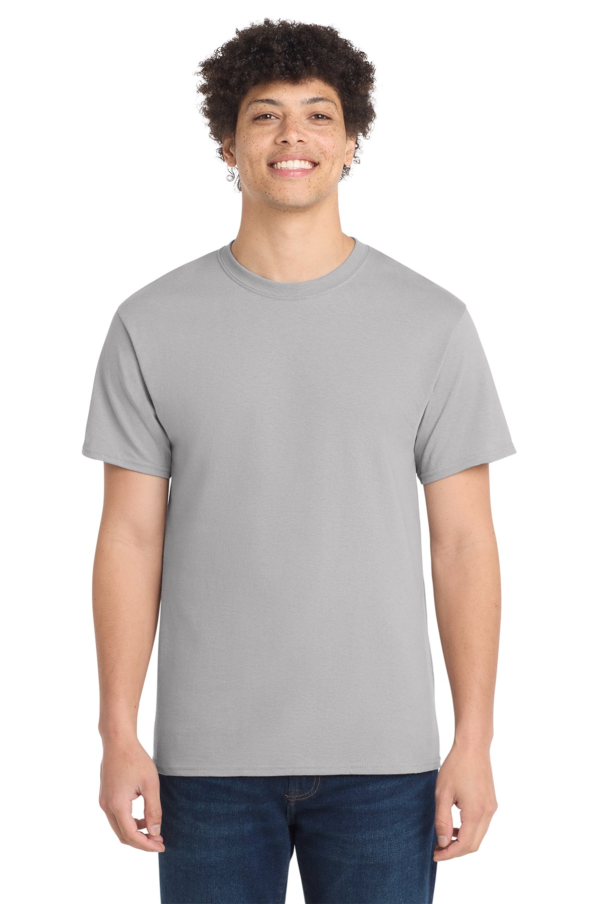 Port & Co Core Cotton Tee - Silver