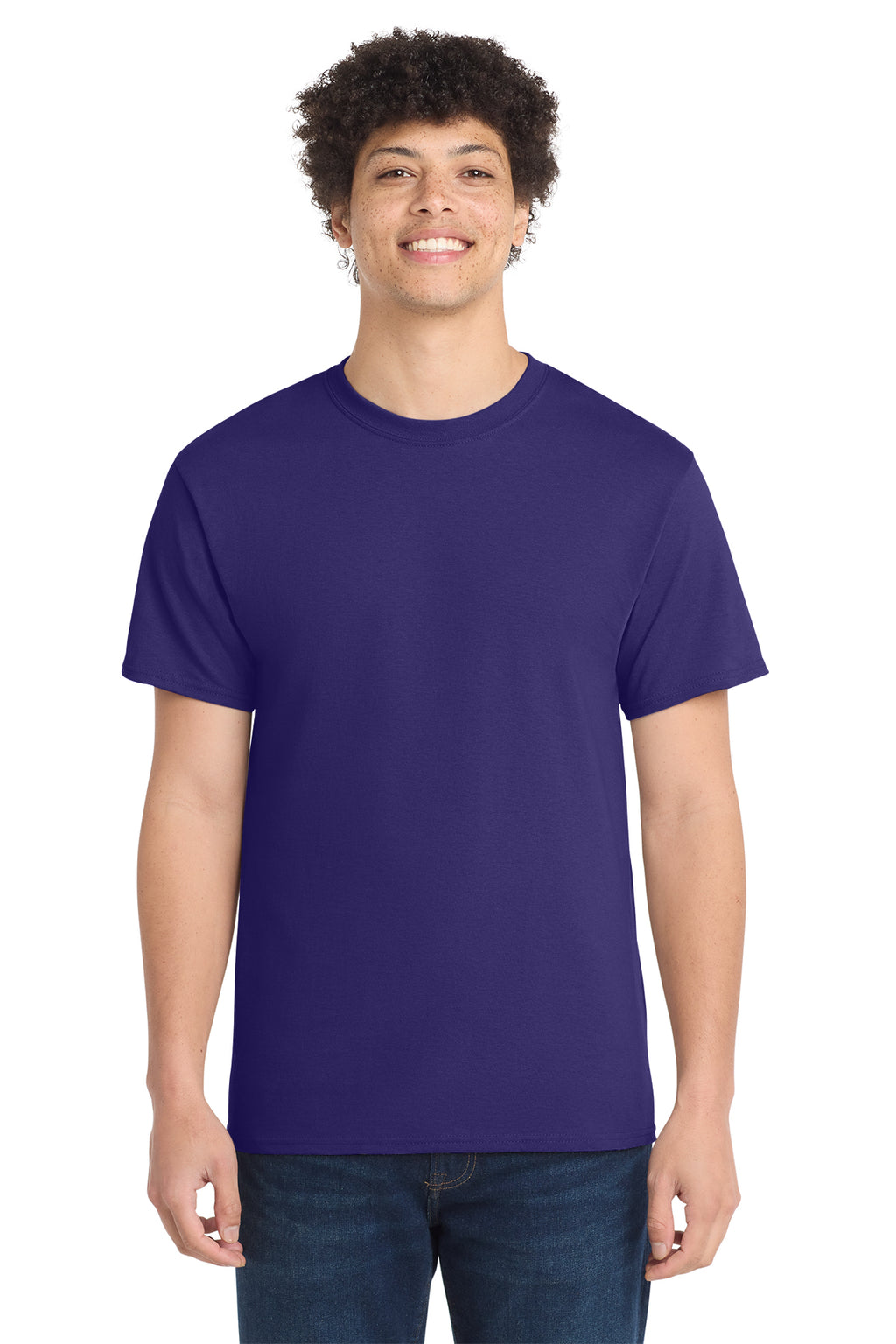 Port & Co Core Cotton Tee - Team Purple