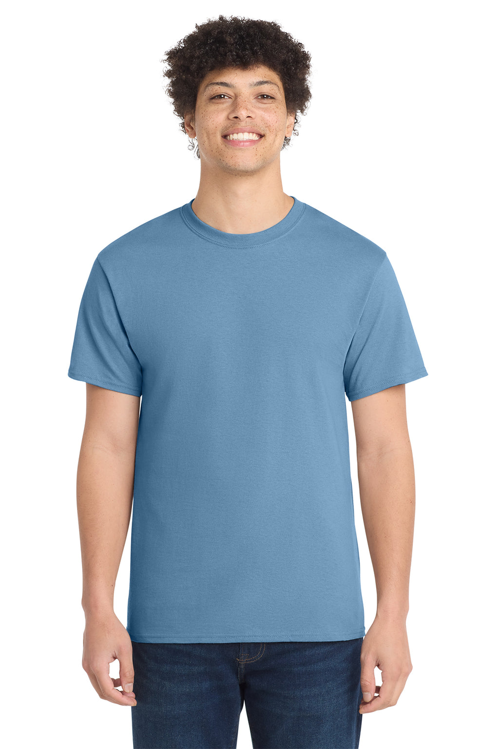 Port & Co Core Cotton Tee - Tundra Blue