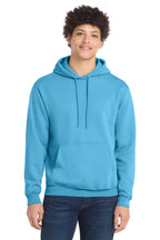 Port & Co Core Fleece Pull Over Hooded Sweatshirt - Aquatic Blue