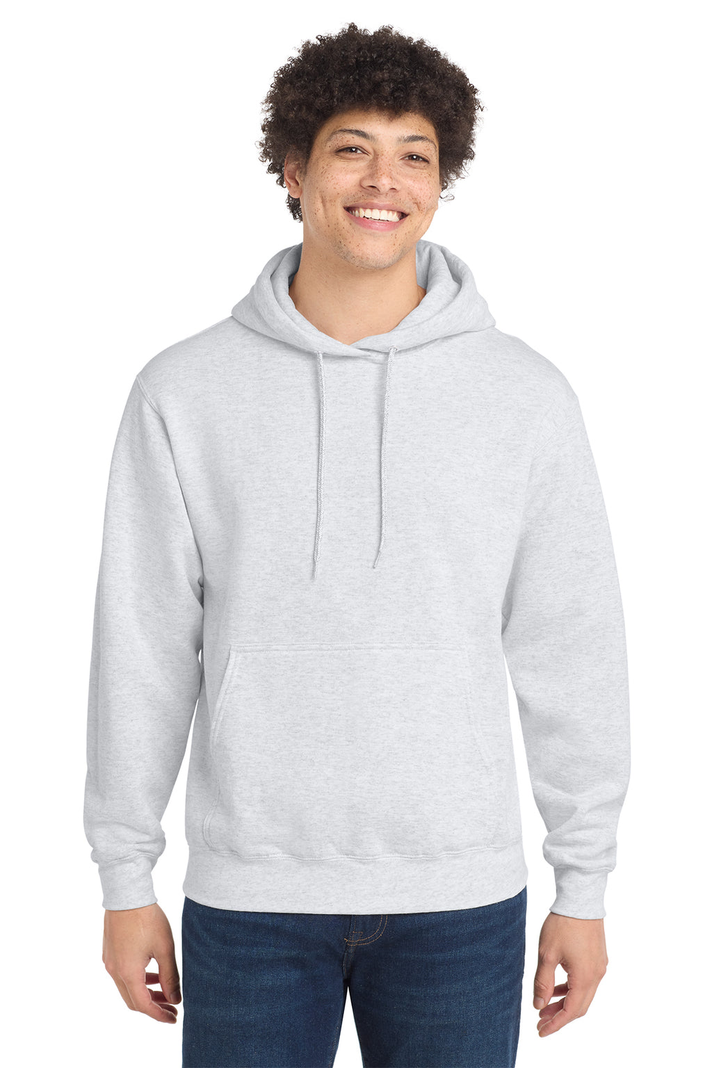 Port & Co Core Fleece Pull Over Hooded Sweatshirt - Ash