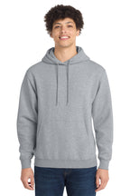 Port & Co Core Fleece Pull Over Hooded Sweatshirt - Athletic Heather