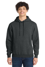 Port & Co Core Fleece Pull Over Hooded Sweatshirt - Black Heather