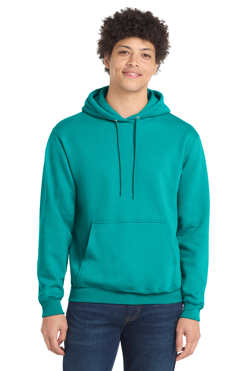 Port & Co Core Fleece Pull Over Hooded Sweatshirt - Bright Aqua