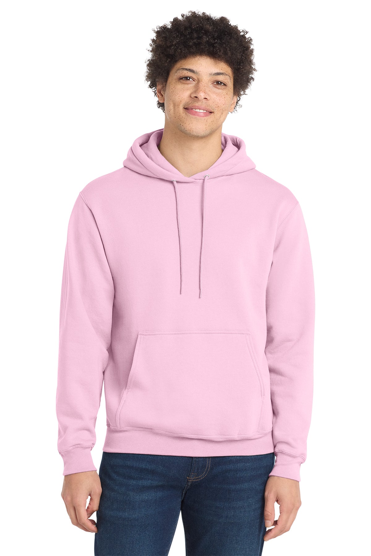 Port & Co Core Fleece Pull Over Hooded Sweatshirt - Cherry Blossom