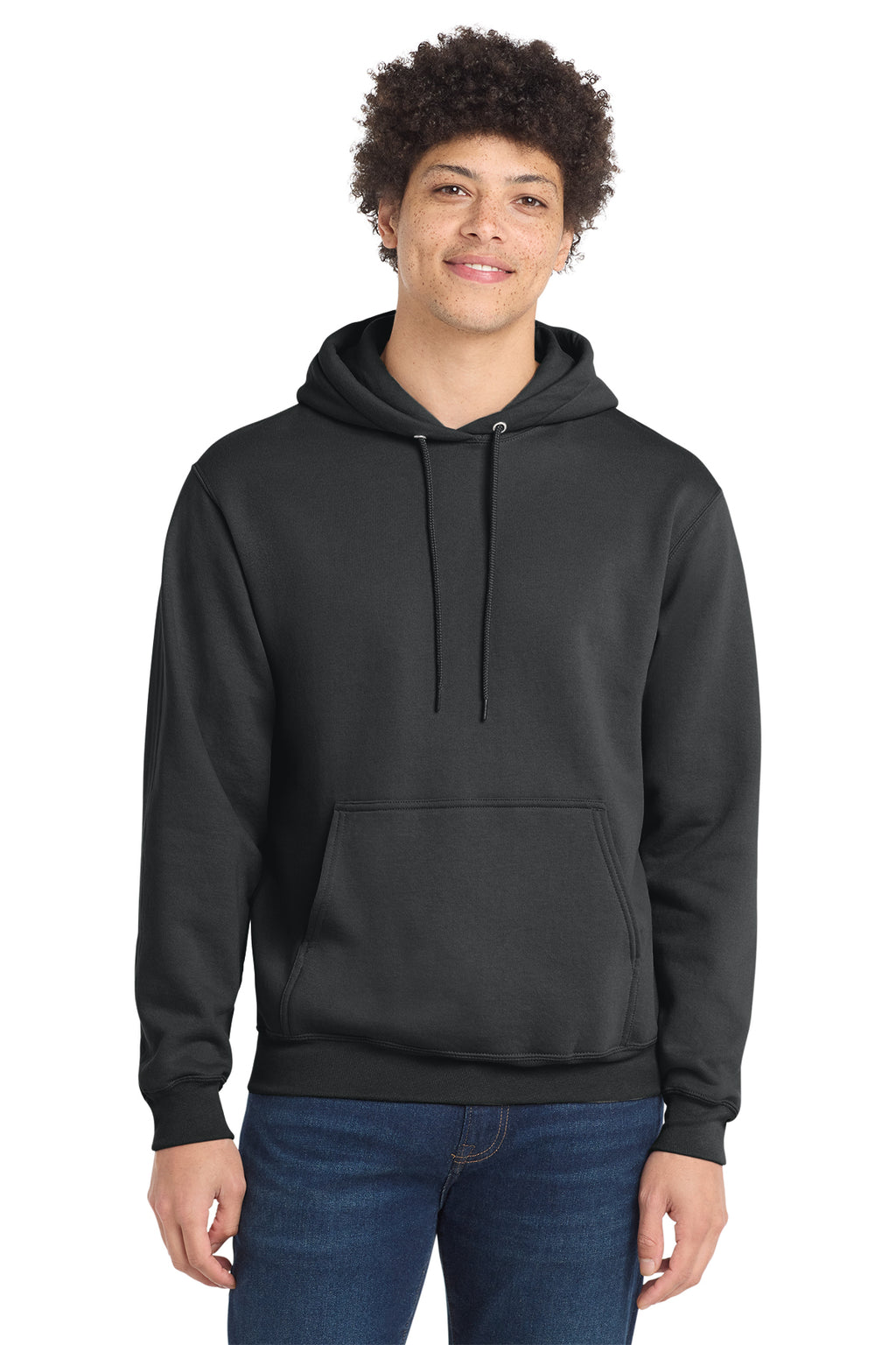 Port & Co Core Fleece Pull Over Hooded Sweatshirt - Coal Grey