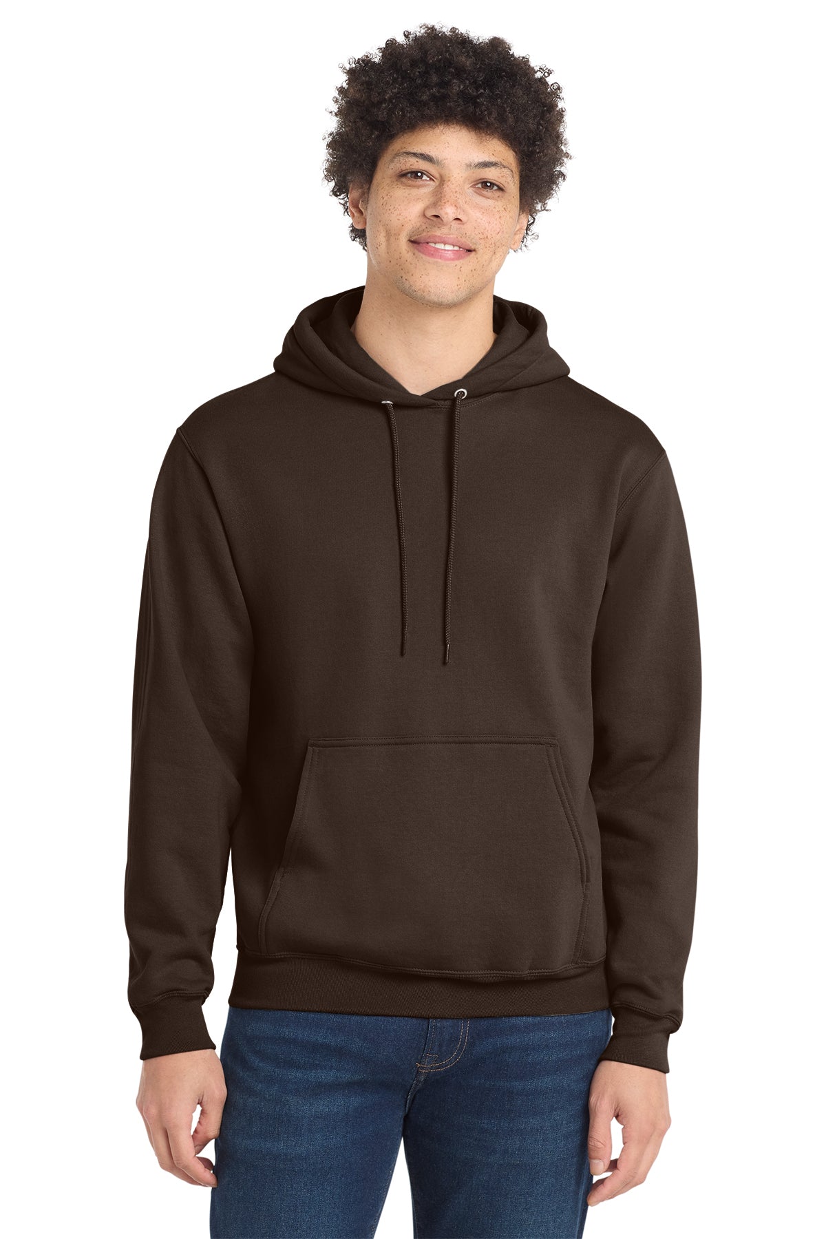 Port & Co Core Fleece Pull Over Hooded Sweatshirt - Dark Chocolate Brown