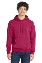Port & Co Core Fleece Pull Over Hooded Sweatshirt - Flush Pink