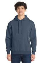 Port & Co Core Fleece Pull Over Hooded Sweatshirt - Heather Navy