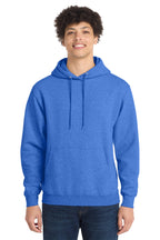 Port & Co Core Fleece Pull Over Hooded Sweatshirt - Heather Royal