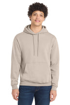 Port & Co Core Fleece Pull Over Hooded Sweatshirt - Light Sand