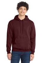 Port & Co Core Fleece Pull Over Hooded Sweatshirt - Maroon