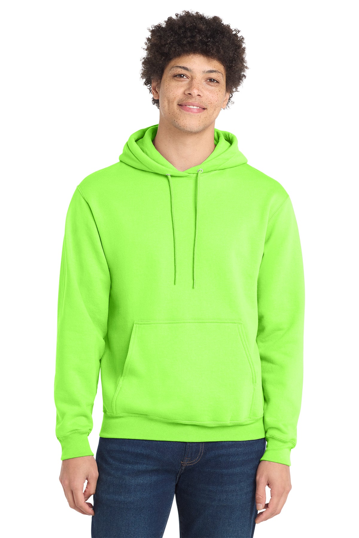 Port & Co Core Fleece Pull Over Hooded Sweatshirt - Neon Green