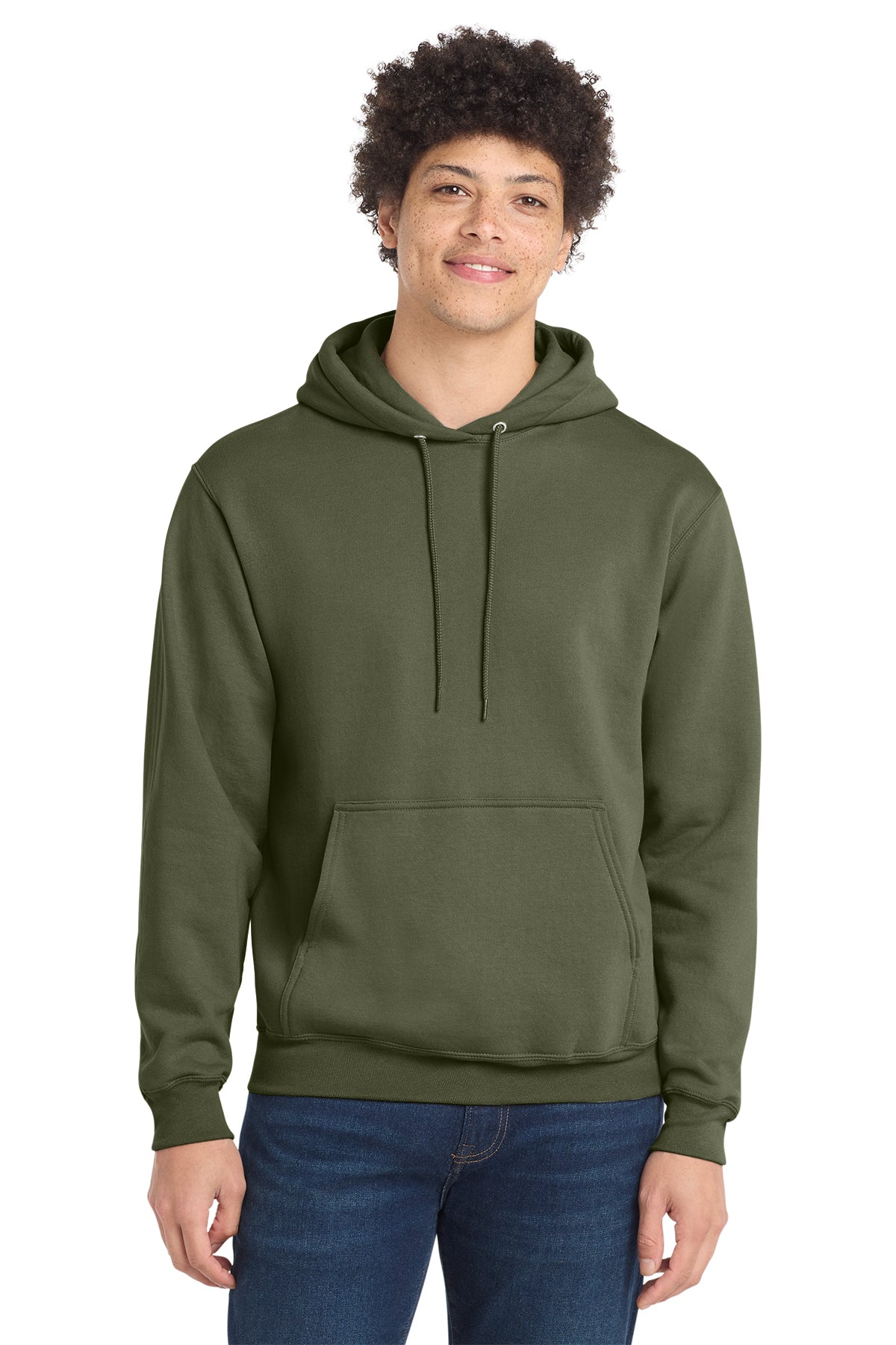 Port & Co Core Fleece Pull Over Hooded Sweatshirt - Olive Drab Green