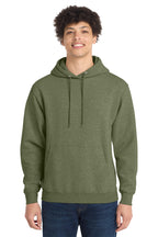 Port & Co Core Fleece Pull Over Hooded Sweatshirt - Olive Drab Green Heather