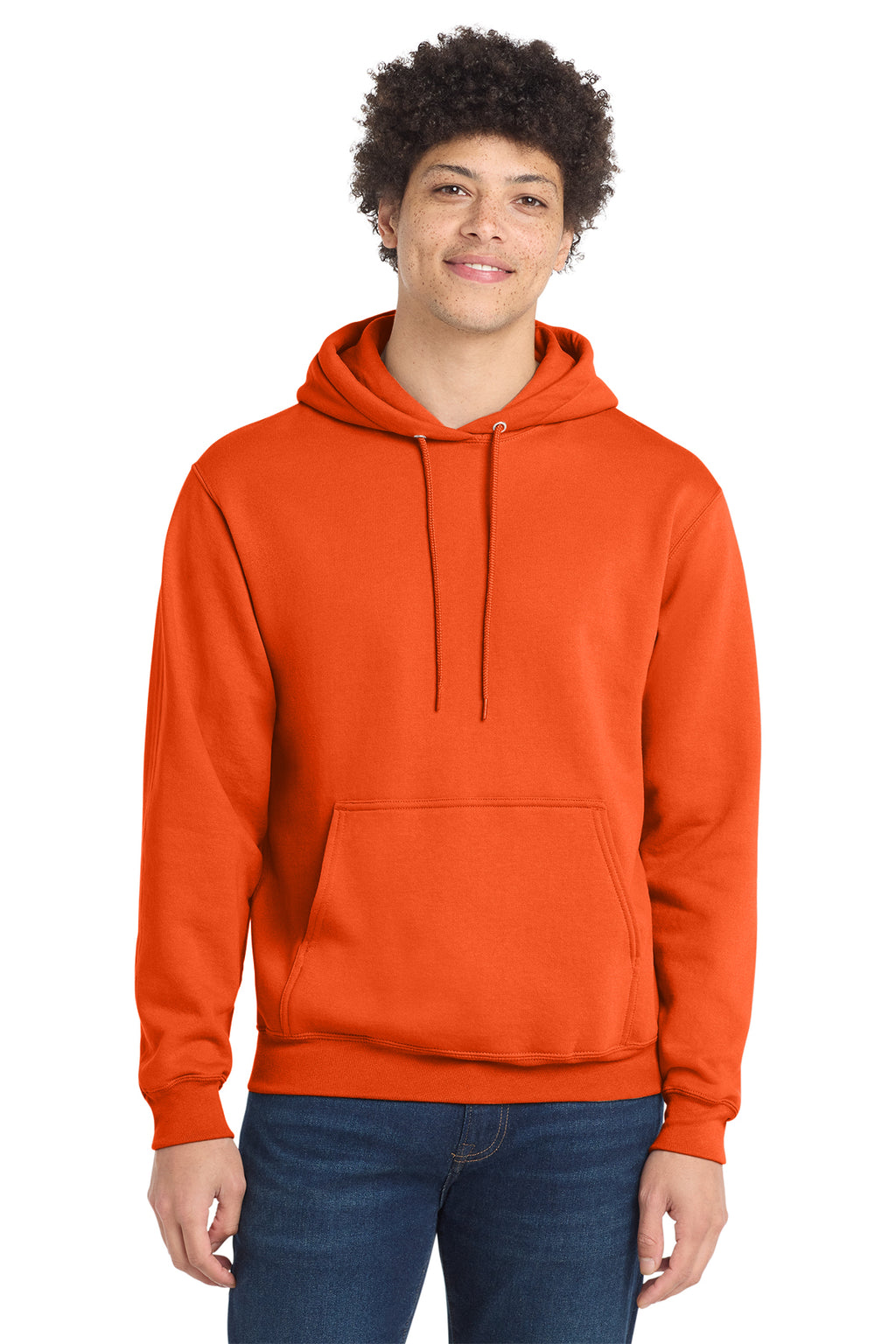 Port & Co Core Fleece Pull Over Hooded Sweatshirt - Orange