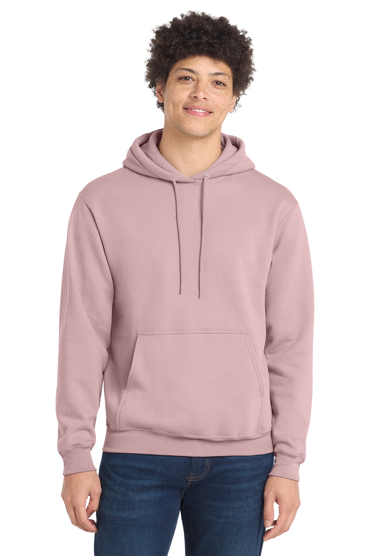 Port & Co Core Fleece Pull Over Hooded Sweatshirt - Pale Blush