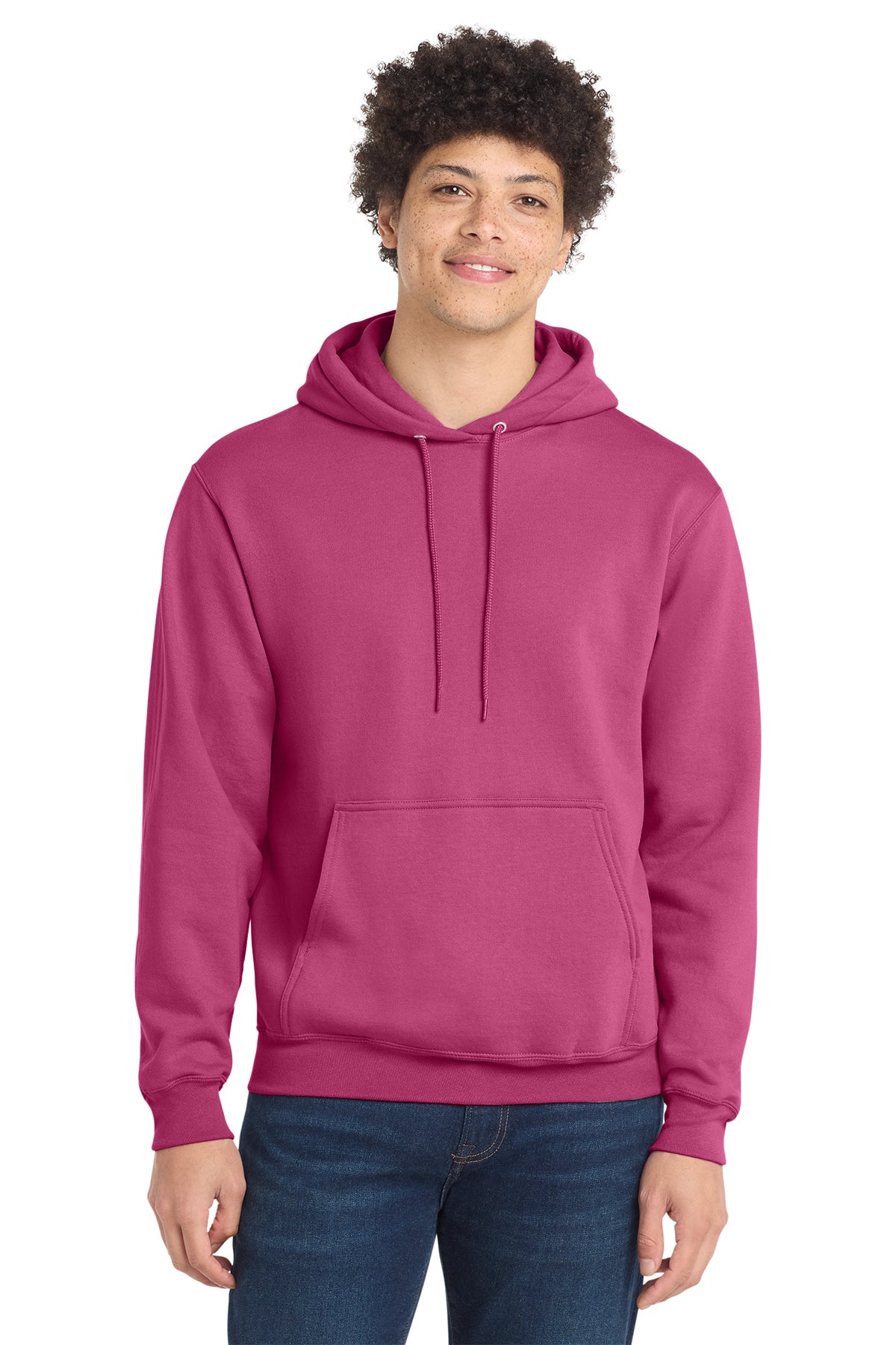 Port & Co Core Fleece Pull Over Hooded Sweatshirt - Sangria