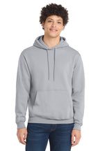 Port & Co Core Fleece Pull Over Hooded Sweatshirt - Silver