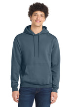 Port & Co Core Fleece Pull Over Hooded Sweatshirt - Steel Blue
