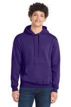 Port & Co Core Fleece Pull Over Hooded Sweatshirt - Team Purple