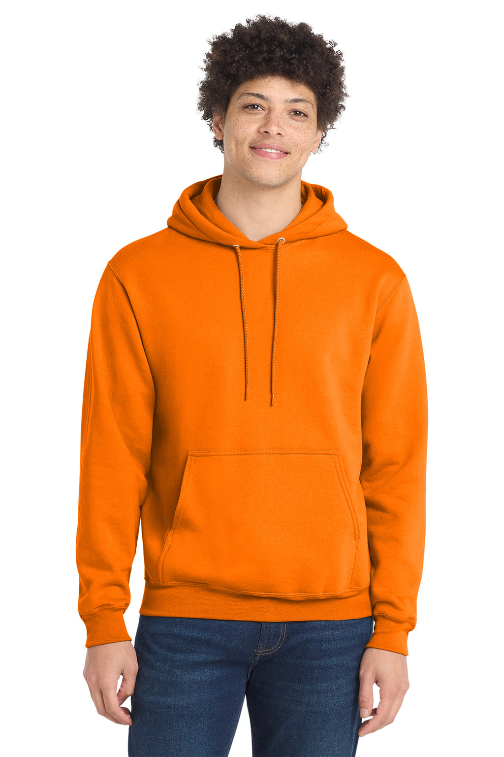 Port & Co Core Fleece Pull Over Hooded Sweatshirt - Tennessee Orange