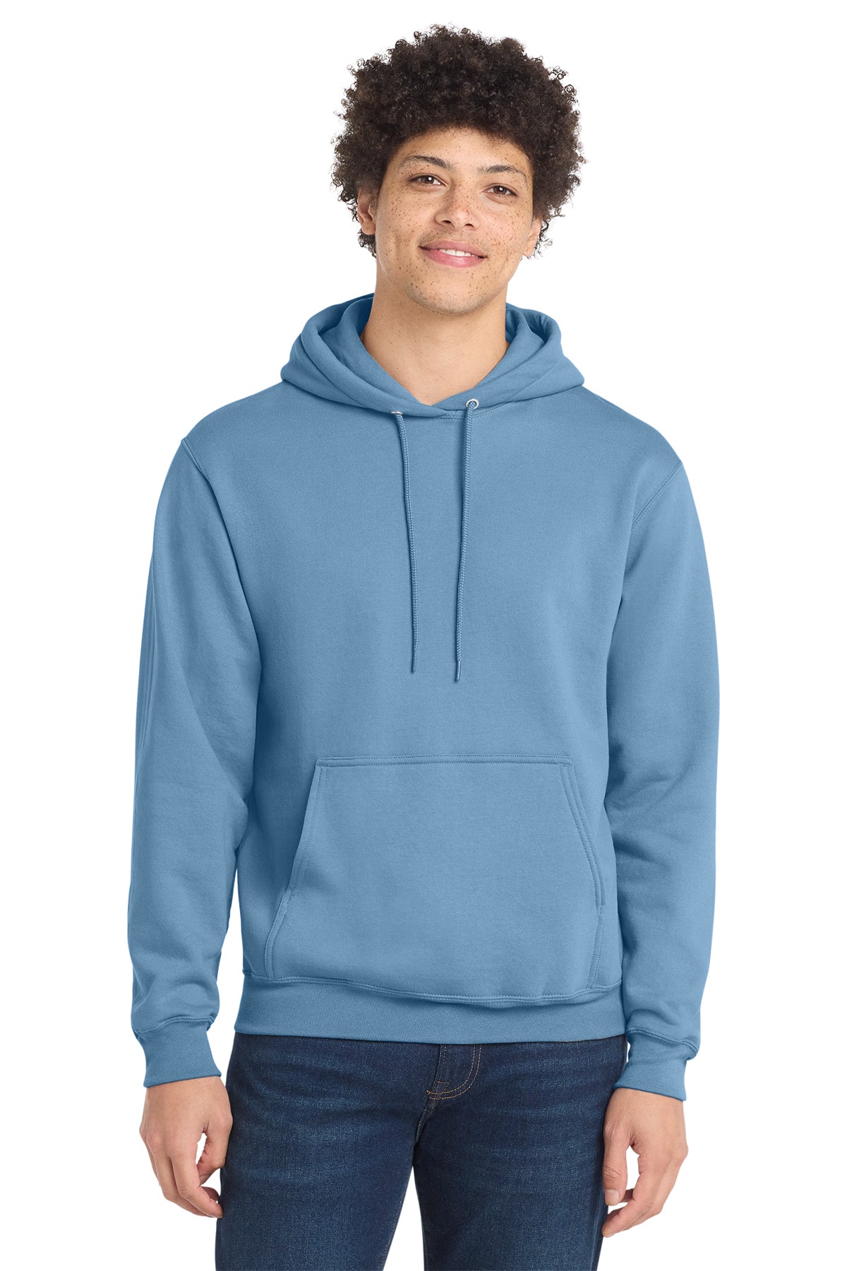 Port & Co Core Fleece Pull Over Hooded Sweatshirt - Tundra Blue