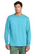 Port & Co Core Long Sleeve Tee - Aquatic Blue