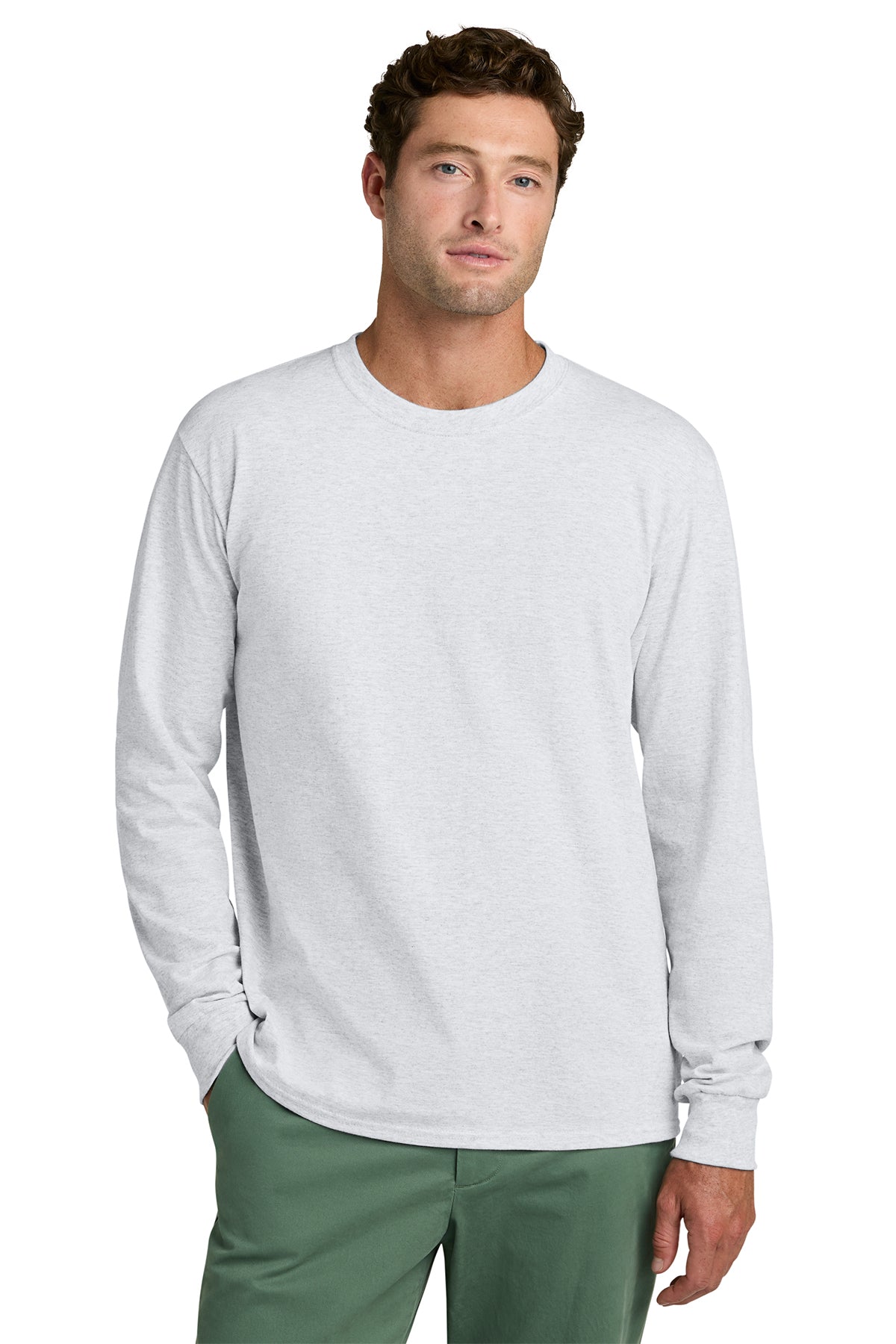 Port & Co Core Long Sleeve Tee - Ash