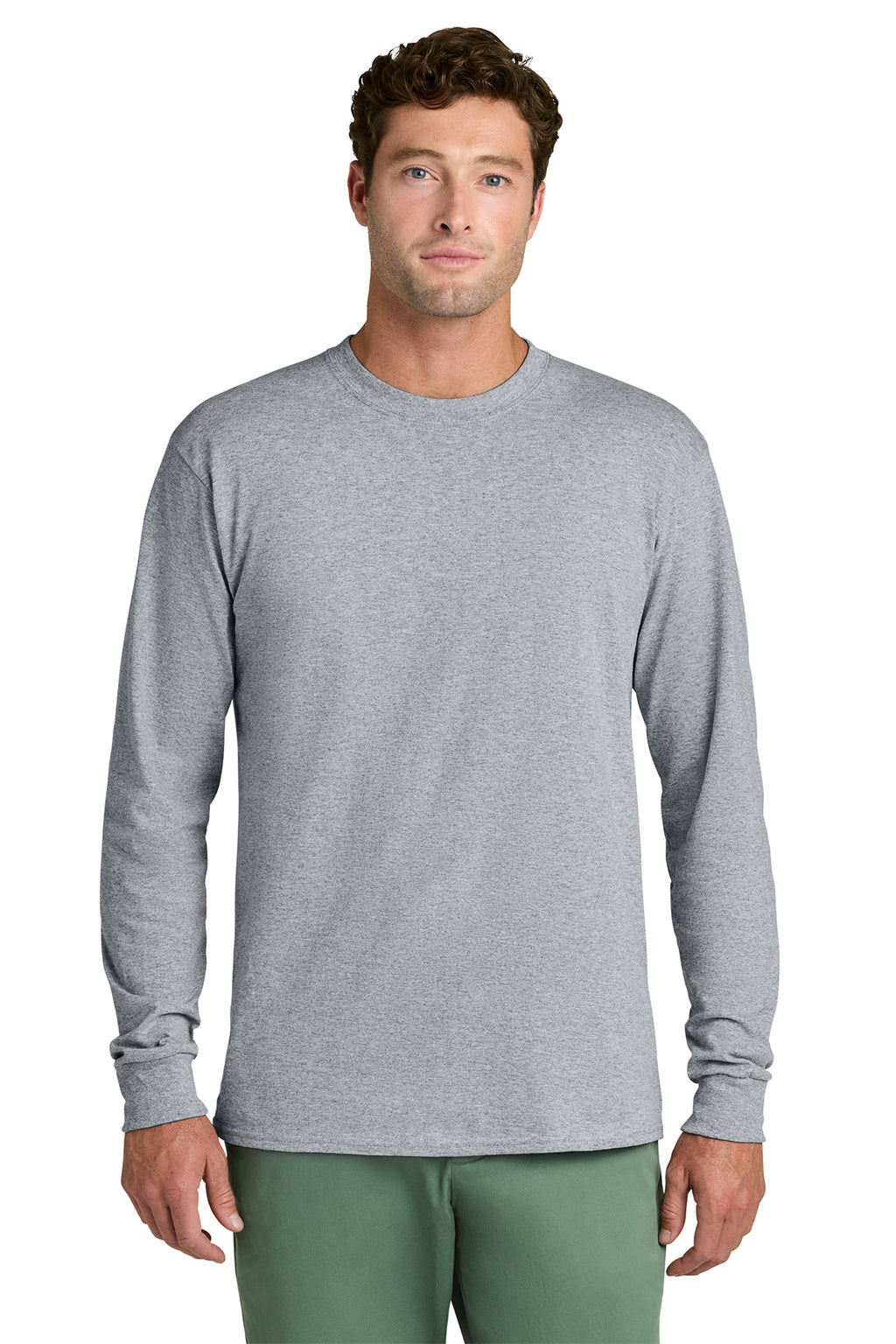 Port & Co Core Long Sleeve Tee - Athletic Heather