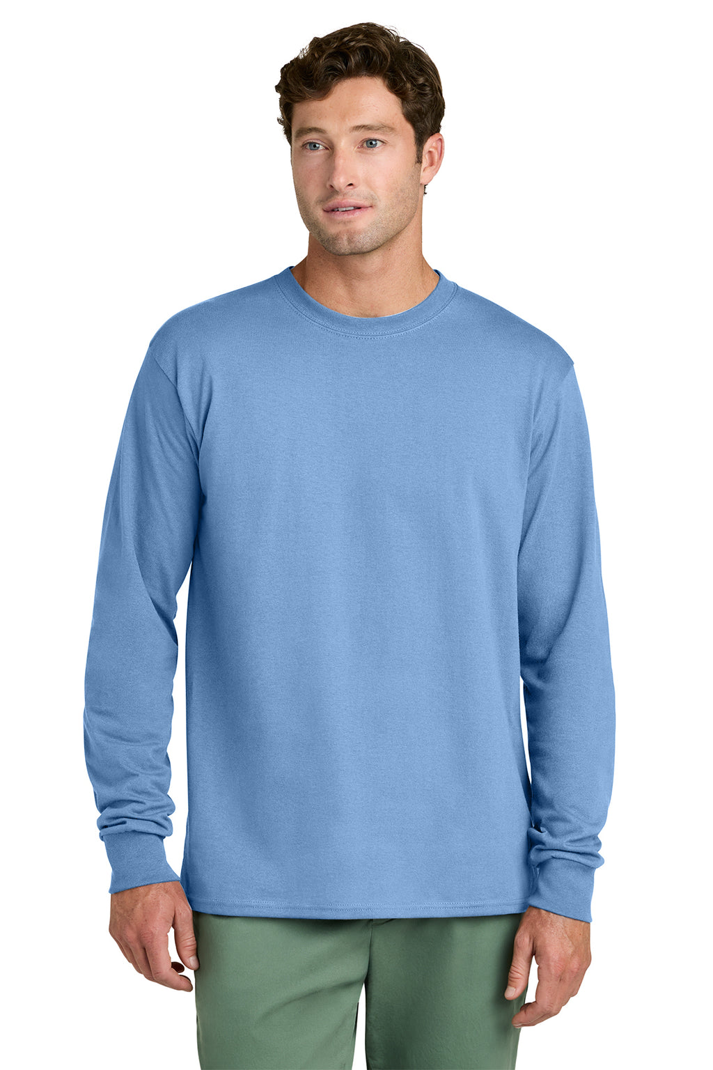Port & Co Core Long Sleeve Tee - Carolina Blue