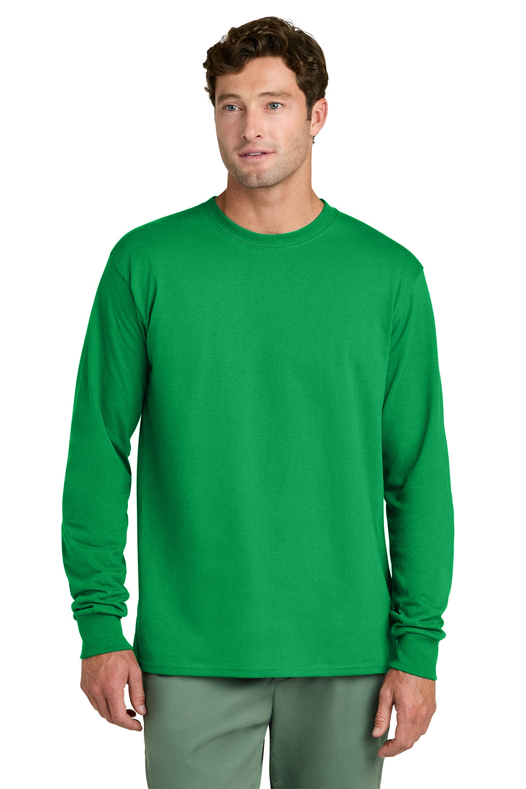 Port & Co Core Long Sleeve Tee - Clover Green