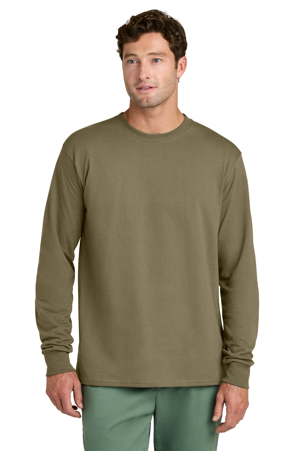 Port & Co Core Long Sleeve Tee - Coyote Brown