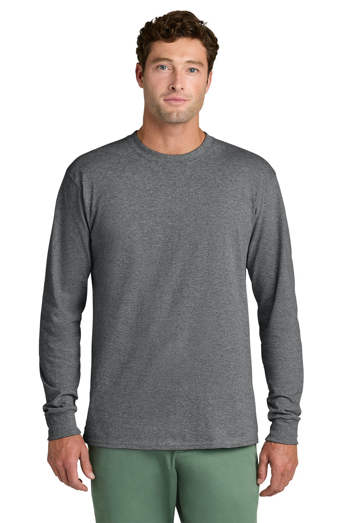 Port & Co Core Long Sleeve Tee - Graphite Heather