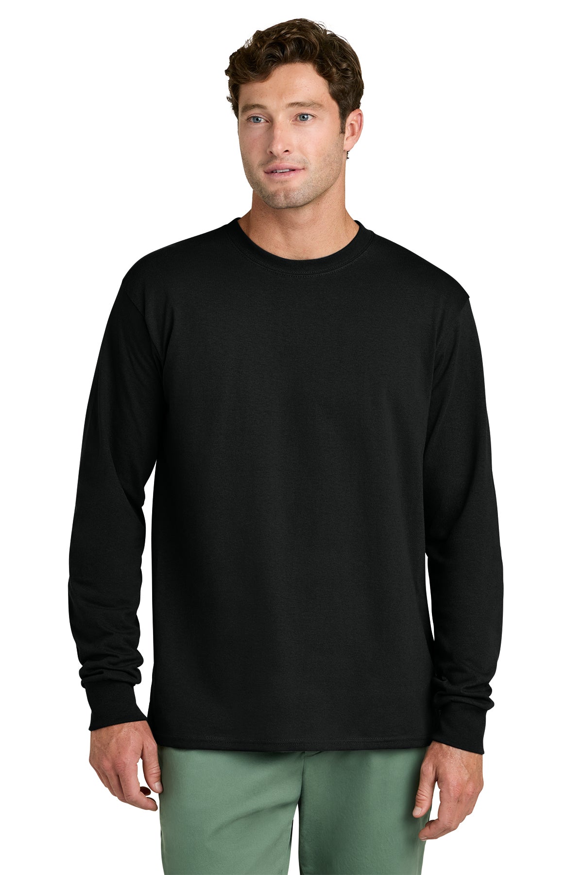 Port & Co Core Long Sleeve Tee - Jet Black